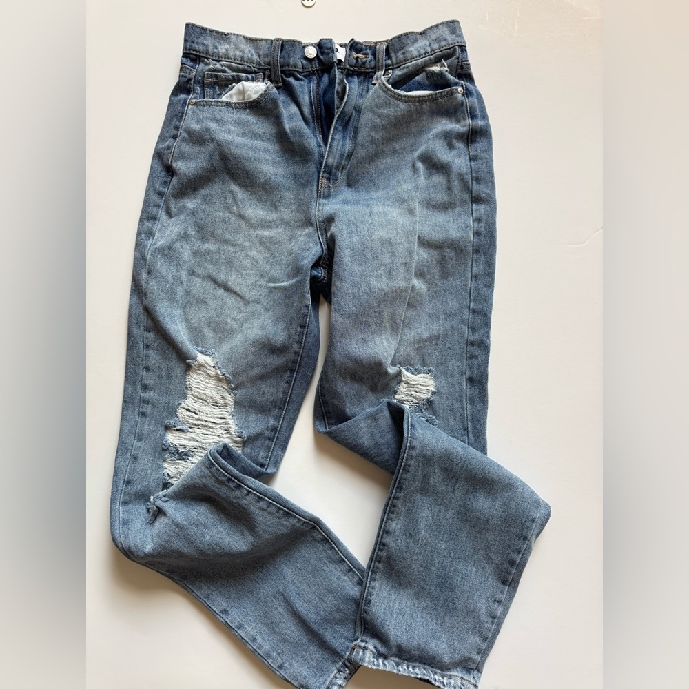 Blue Distressed Jeans - Picture 3 of 13